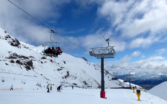 Highest base station in the New Zealand Alps – ski resort The Remarkables