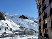 View from Andermatt of the ski area