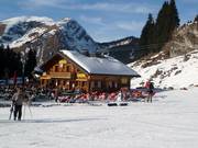 Typical hut in the Les Portes du Soleil ski area