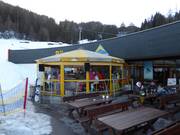Umbrella bar valley station Waldbahn (Fiss)