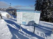 Cross-country trail map at the mountain station of the Panoramabahn Mariensee lift