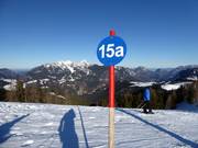 Slope marking in the Loferer Alm ski area