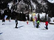 Ski school area at the valley station of the Ankogelbahn