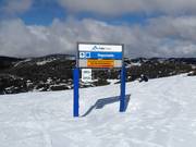 Slope signage in Falls Creek