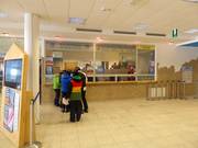 Well-maintained ticket area