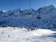 A typical four-seater chairlift in the ski area