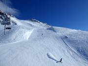 Difficult slope at the Leppleskofelbahn