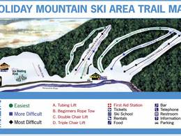 Trail map Holiday Mountain (NY)