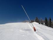 Snow-making with snow guns