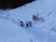 Ski school lessons with avalanche awareness
