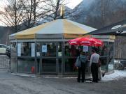 Umbrella bar at the valley station of the Acherkogelbahn