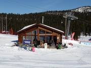 Typical heated cabin in the ski resort of Ruka