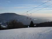 View of the chairlift and the Rhön