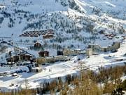View of the southern part of the ski resort with the accommodations