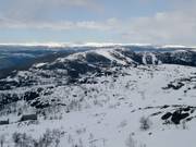 View from the Fjellheisen to the slopes at Gausta