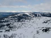 View from the Fjellheisen of the slopes on the Gausta