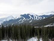 View of the Nakiska ski area from the highway