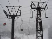 Old single chairlift in the Kagura ski area