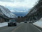 Little Cottonwood Canyon with the Salt Lake City region in the background