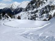 Large snowmaking pond