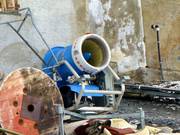 The ski resort has a snow cannon.