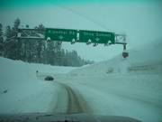 Access from the highway to the ski resort