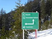 Information board before the start of the ski path