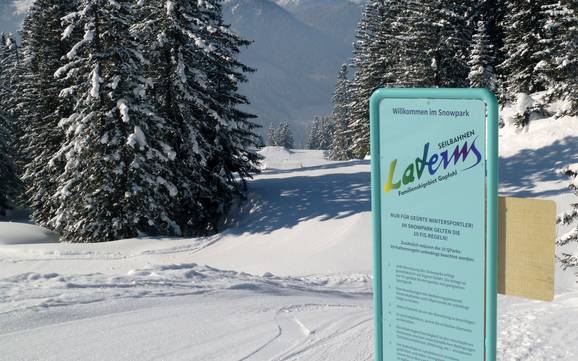 Snow parks Laternsertal – Snow park Laterns – Gapfohl