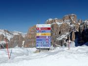Slope signage in Cortina d'Ampezzo