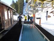 Staff is always present at the chairlift.