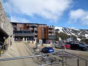 Well-maintained valley station area Slalom Plaza