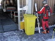 Waste bins are available