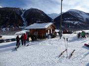 Snack bar at the Geschinen valley station