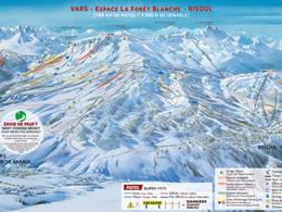 Trail map Vars/Risoul – La Forêt Blanche