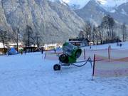 Snowmaking also in the Horberg children's area