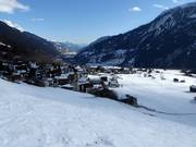 View of Disentis/Mustér on the valley run