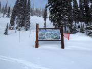 Trail map in the Whitewater ski area