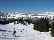Descent to Tannenboden with a view of the Churfirsten