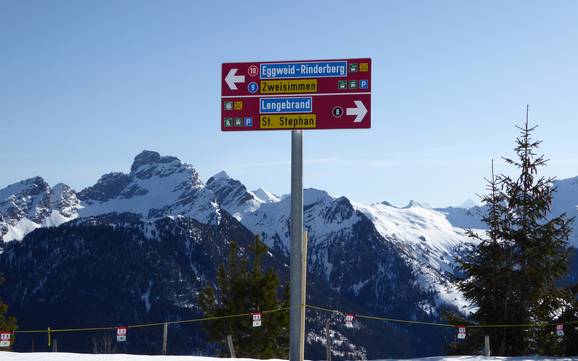 Gstaad: orientation within ski resorts – Orientation Rinderberg/Saanerslochgrat/Horneggli – Zweisimmen/Saanenmöser/Schönried/St. Stephan