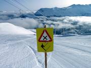 Warning is also given when lifts cross