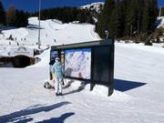 Information board at the mountain station of the Diasbahn