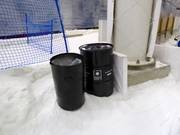 Collection container for deposit bottles in the ski hall