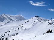 Ski resort of Snowbird with Mineral Basin, Hidden Peak and American Fork Twin Peaks