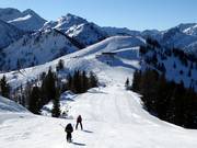 Perfectly groomed slope at Roßkopf