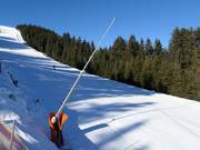 Snowmaking in the Rangger Köpfl ski area in Oberperfuss