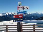Information boards in the ski area