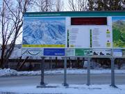 Detailed information board at the valley station of the Brauneckbahn