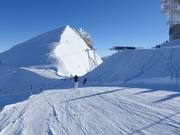 Start of the slopes at Titlis at an altitude of 3,020 m
