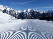 Very well-groomed slopes in Ladurns