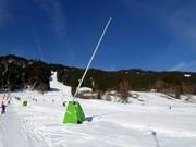 Snowmaking with snow lances in the valley area